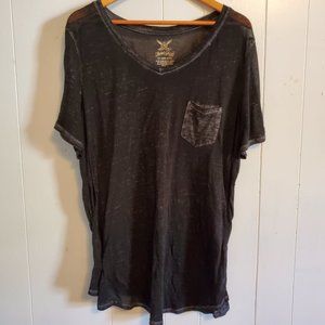 Faded Glory Cotton Tee, Black, Size 2X